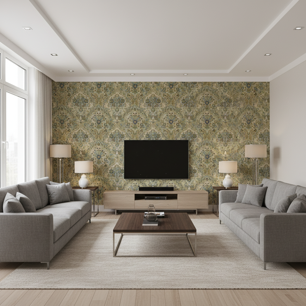 Tetbury Blue/Green — Living Room Room Setting