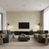 Chantilly Weave Beige — Living Room Room Setting