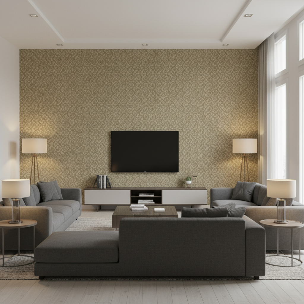 Chantilly Weave Vicuna — Living Room Room Setting