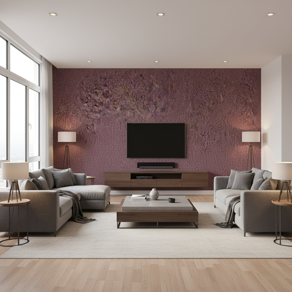 Bennett Prune — Living Room Room Setting
