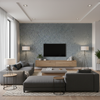 Bennett Slate Blue — Living Room Room Setting