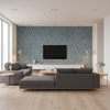 Bennett Slate Blue — Living Room Room Setting