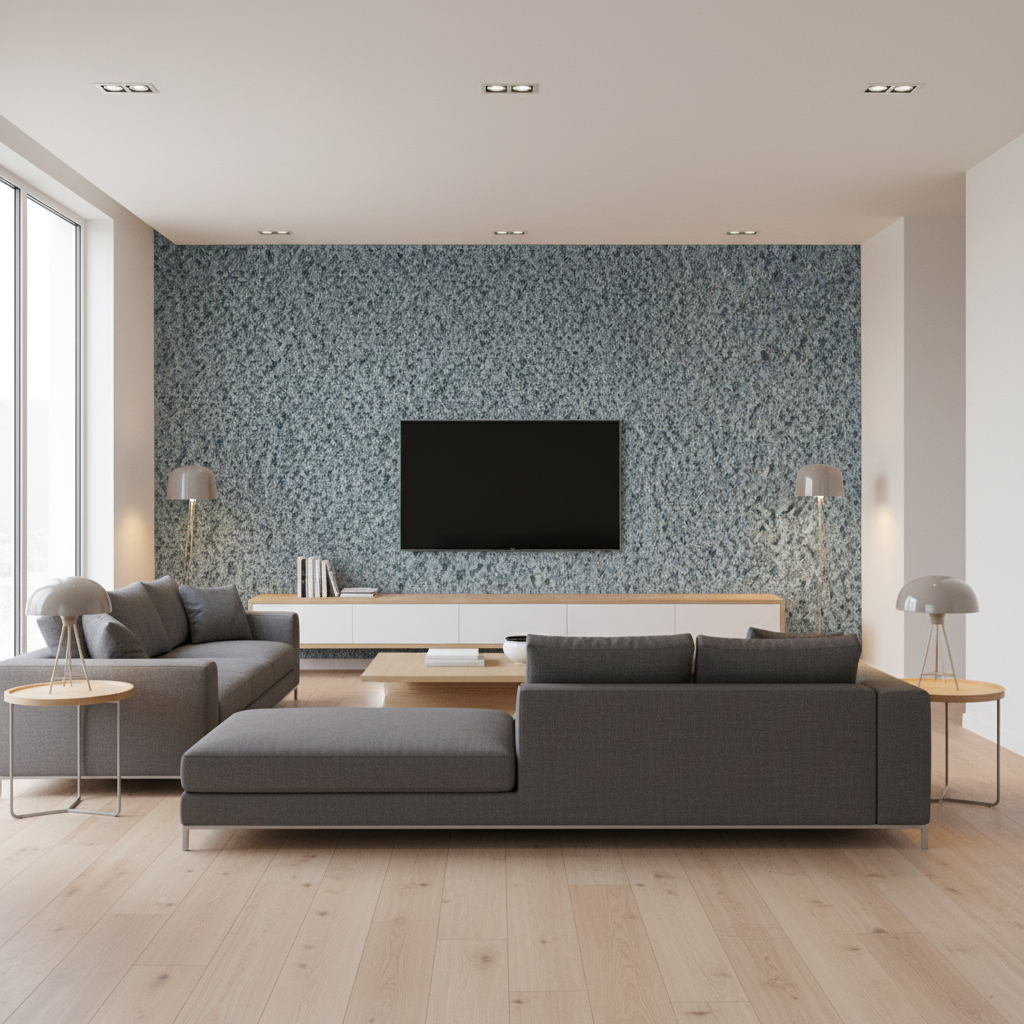 Bennett Slate Blue — Living Room Room Setting