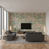 Nympheus Twill Pink/Teal — Living Room Room Setting