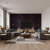 Oxford Velvet Plum — Living Room Room Setting
