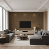 Oxford Velvet Mocha — Living Room Room Setting