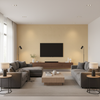 Oxford Velvet Cream — Living Room Room Setting