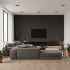 Oxford Velvet Anthracite — Living Room Room Setting