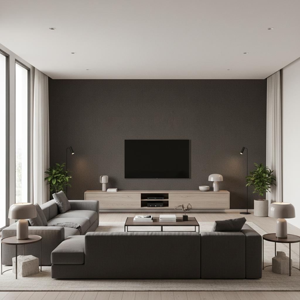 Oxford Velvet Gray — Living Room Room Setting