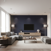 Oxford Velvet Azure — Living Room Room Setting