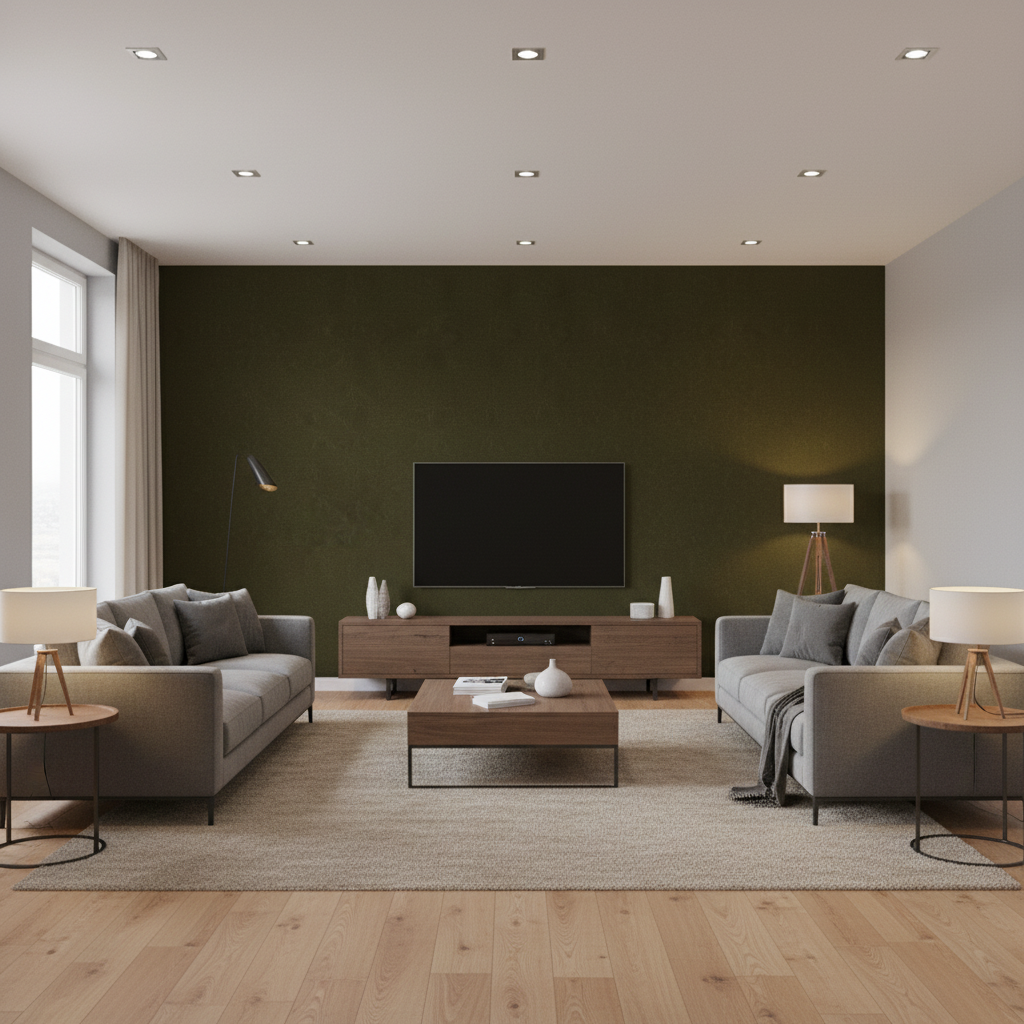 Oxford Velvet Forest — Living Room Room Setting