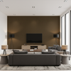 Oxford Velvet Cocoa — Living Room Room Setting