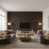 Oxford Velvet Chocolate — Living Room Room Setting