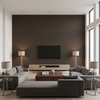 Oxford Velvet Chocolate — Living Room Room Setting