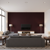 Oxford Velvet dark maroon — Living Room Room Setting
