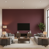 Oxford Velvet Cranberry — Living Room Room Setting
