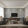 Sameera Blue/Indigo — Living Room Room Setting