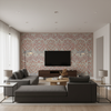 Sameera Red/Blue — Living Room Room Setting