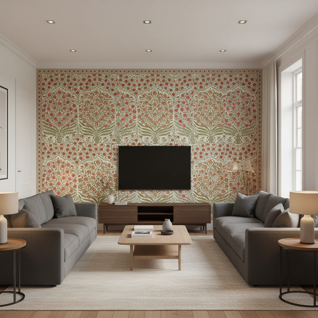 Sameera Spice/Berry — Living Room Room Setting