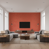 Skye Wool rust — Living Room Room Setting