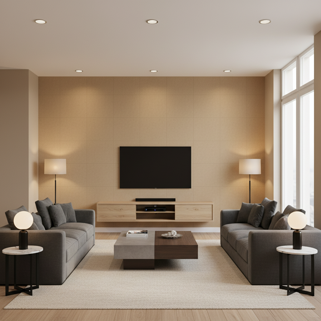 Skye Wool beige — Living Room Room Setting