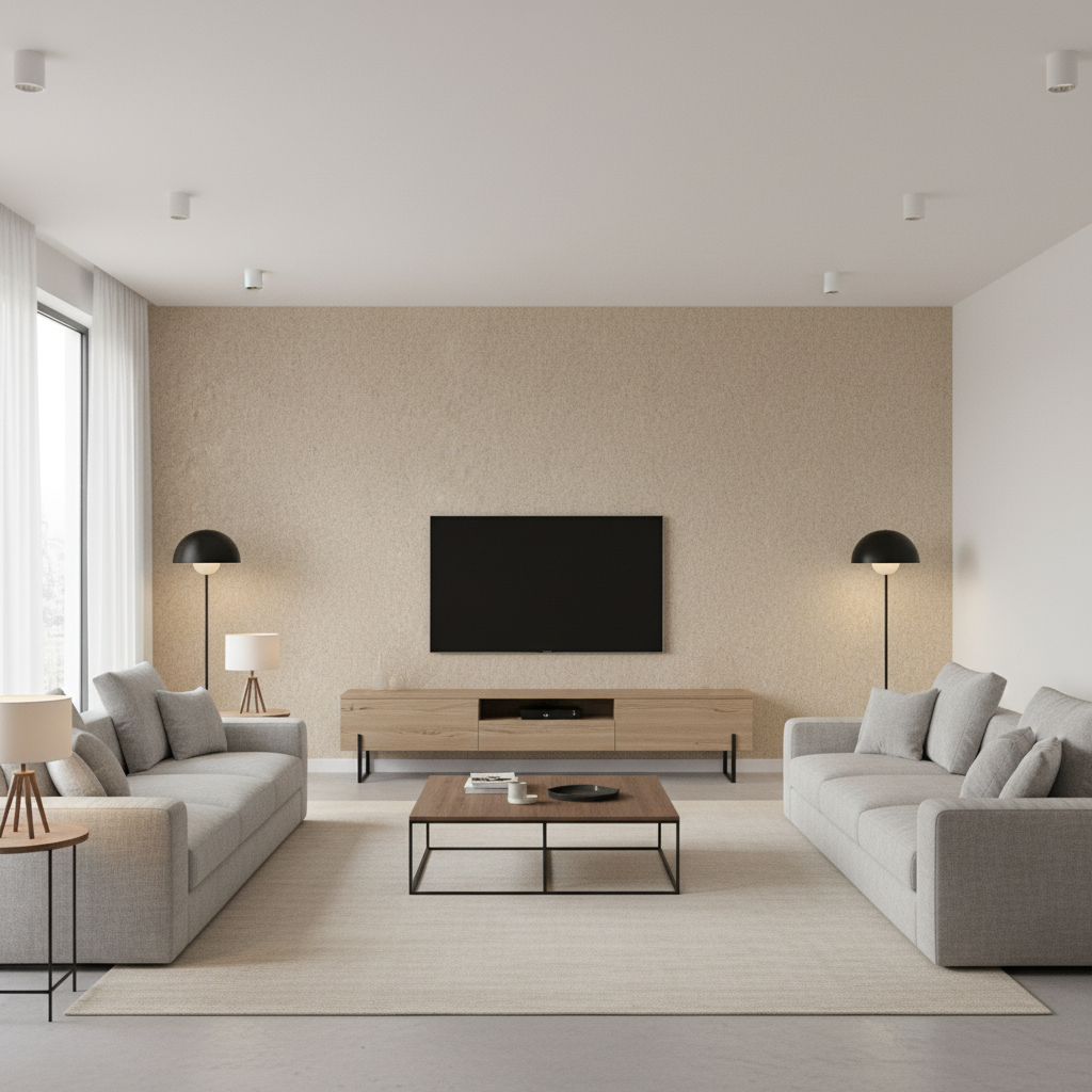 Skye Wool Biscotti — Living Room Room Setting