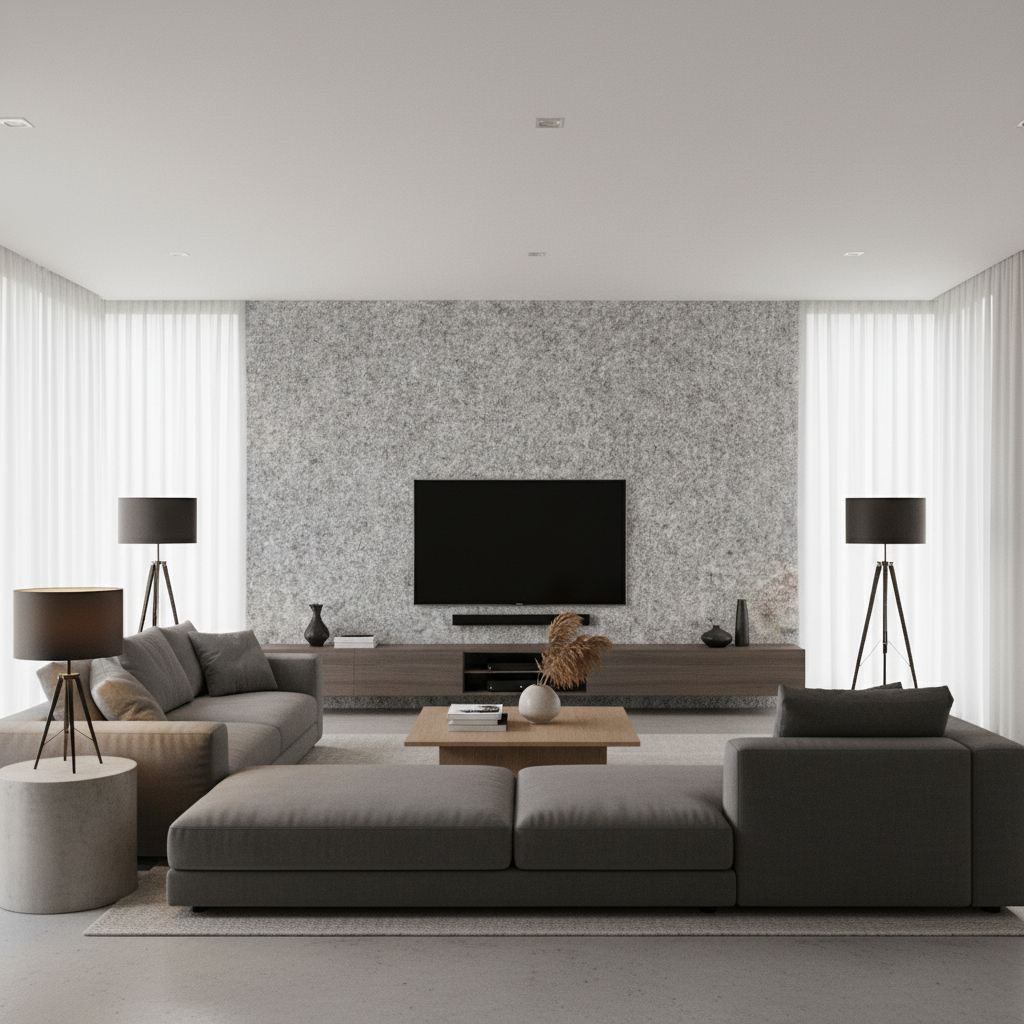 Skye Wool Koala — Living Room Room Setting