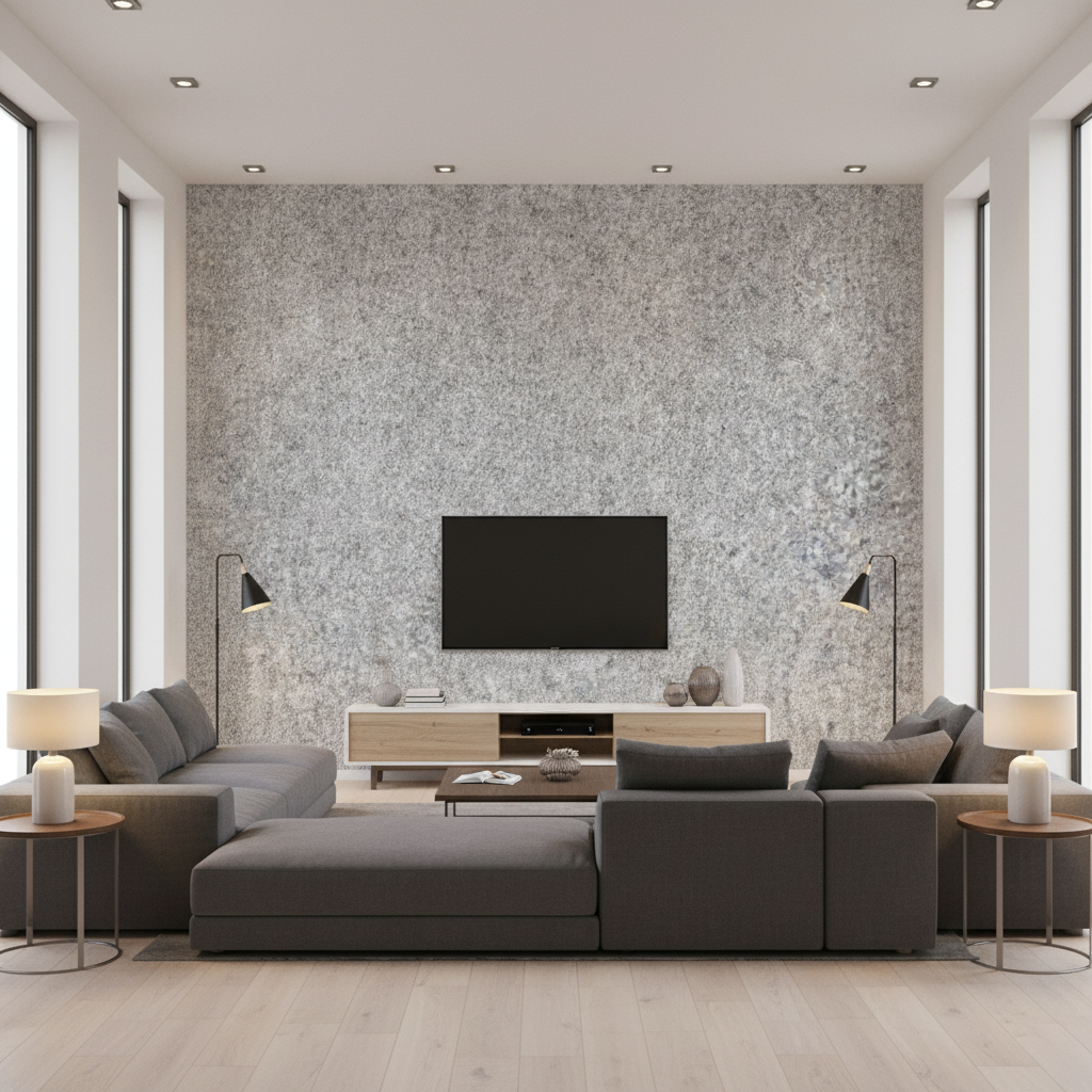 Skye Wool Koala — Living Room Room Setting