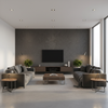 Skye Wool Charcoal — Living Room Room Setting