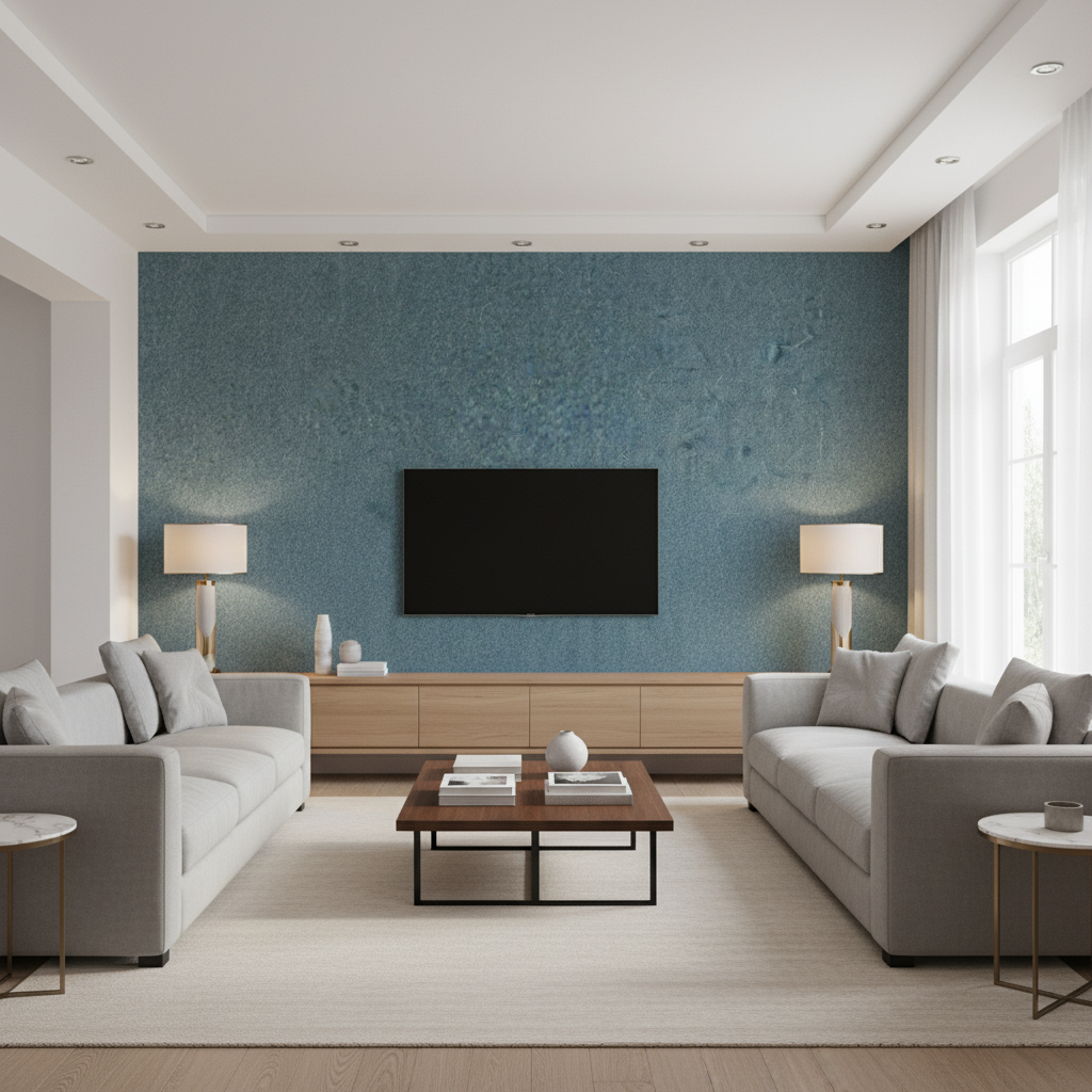 Skye Wool Calypso — Living Room Room Setting