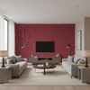 Skye Wool Cranberry — Living Room Room Setting