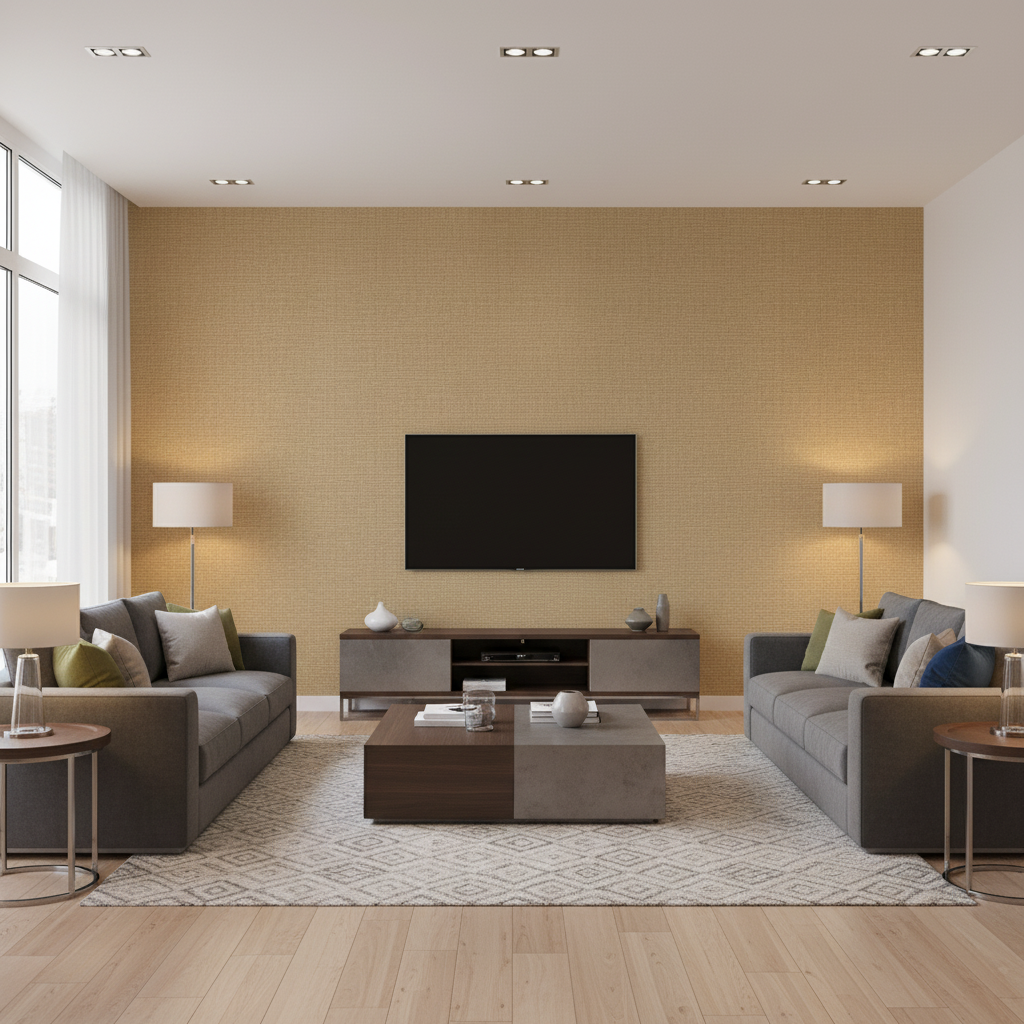 Lille Linen Straw — Living Room Room Setting
