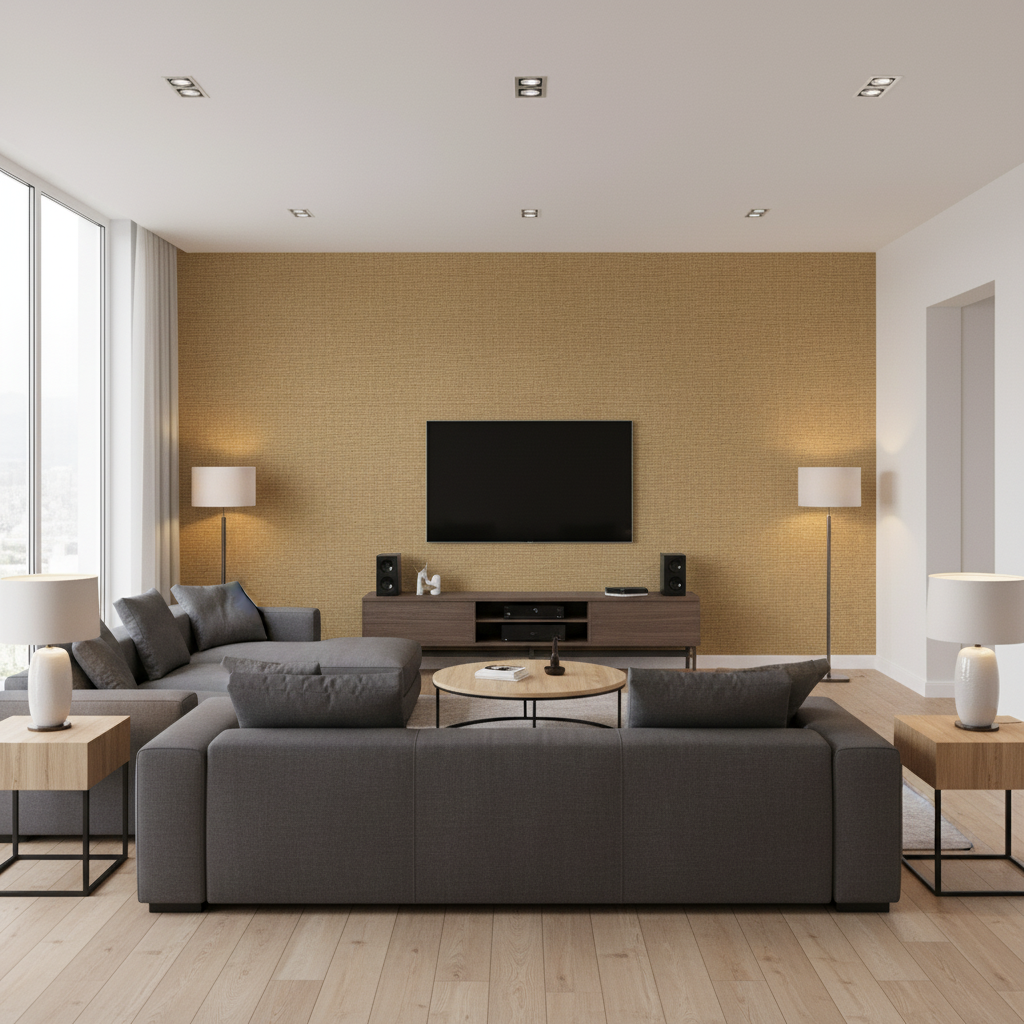 Lille Linen Straw — Living Room Room Setting