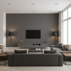Lille Linen Shale — Living Room Room Setting