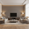 Lille Linen Pewter — Living Room Room Setting