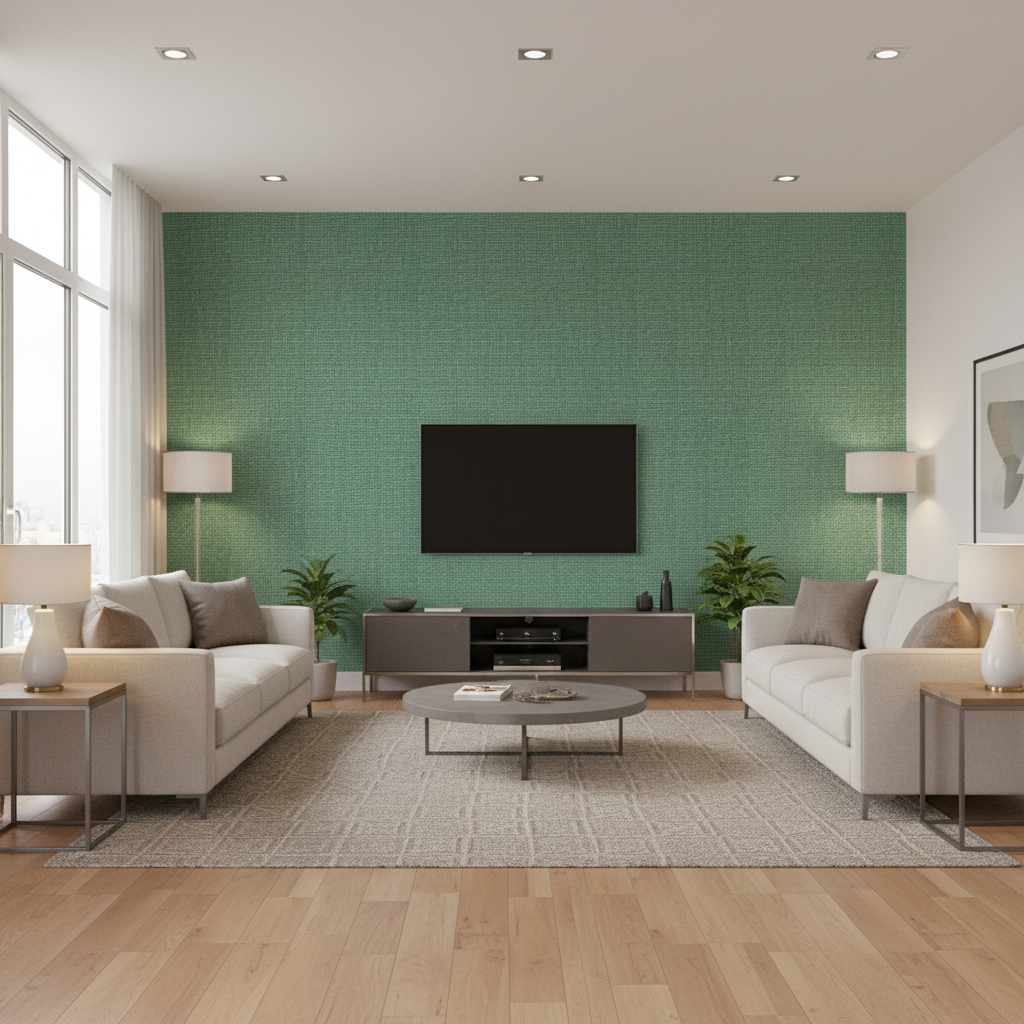 Lille Linen Lagoon — Living Room Room Setting