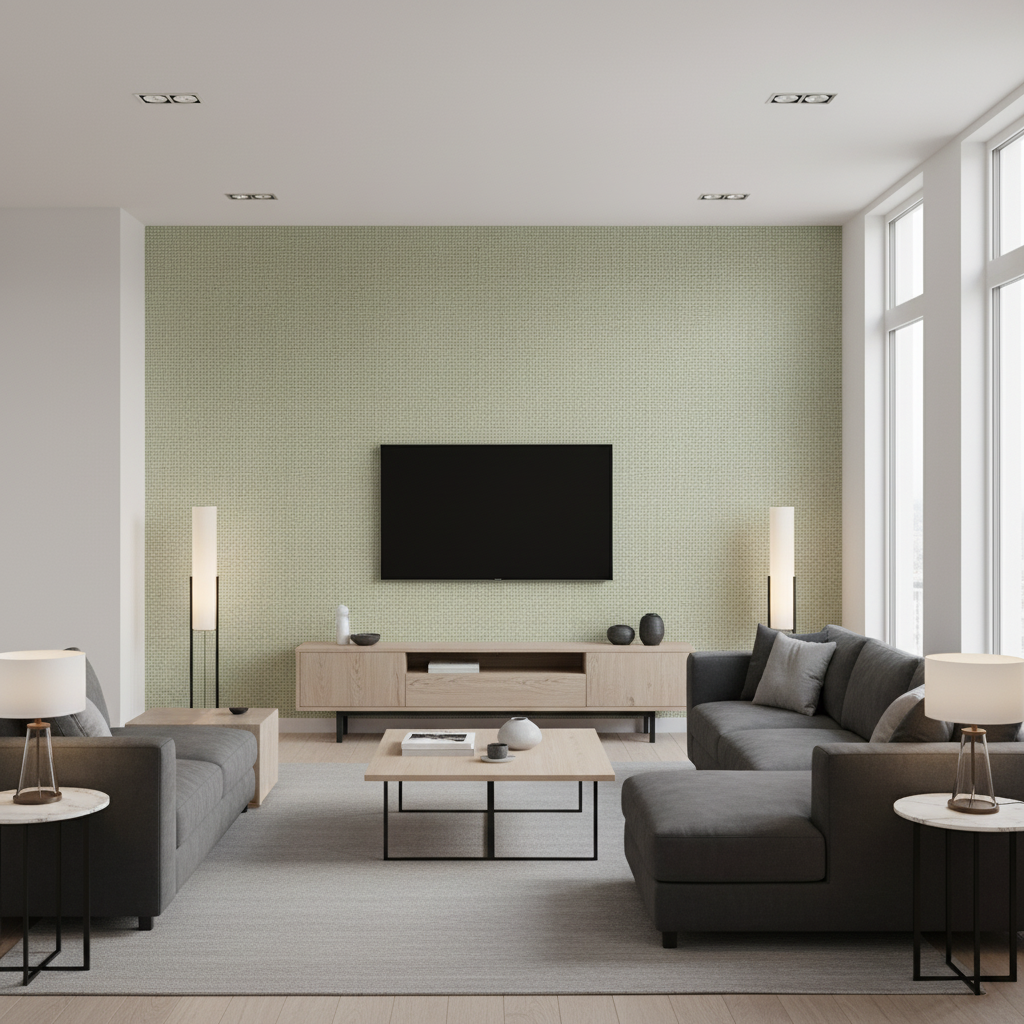 Lille Linen Oldmint — Living Room Room Setting
