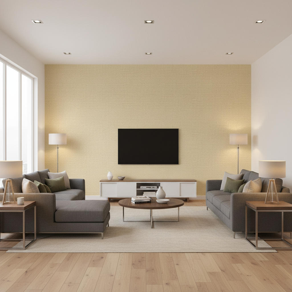 Lille Linen Bone — Living Room Room Setting