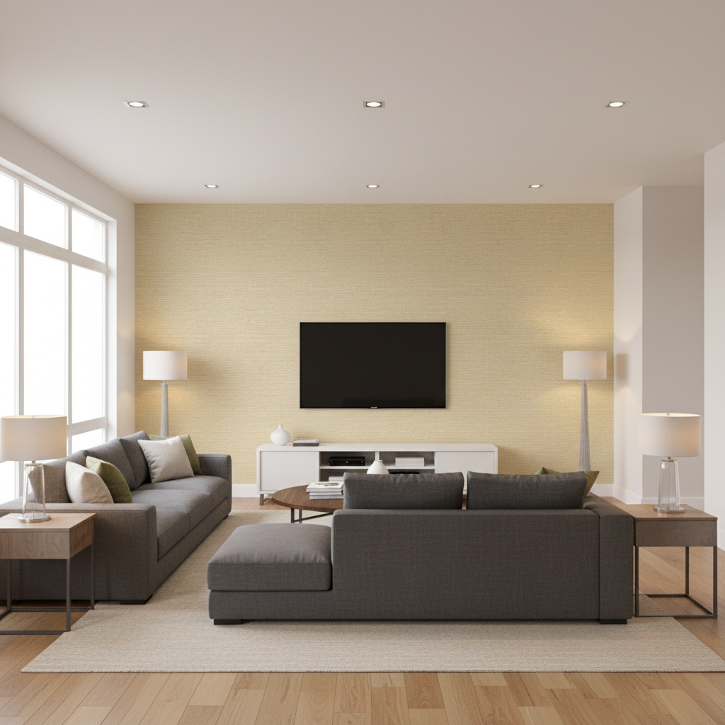 Lille Linen Bone — Living Room Room Setting