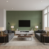 Lille Linen Kelly Green — Living Room Room Setting