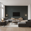 Lille Linen Hunter Green — Living Room Room Setting