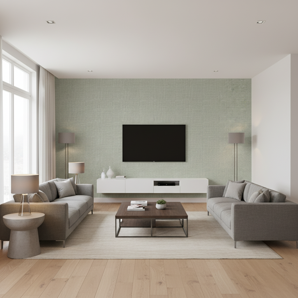 Lille Linen Silver — Living Room Room Setting