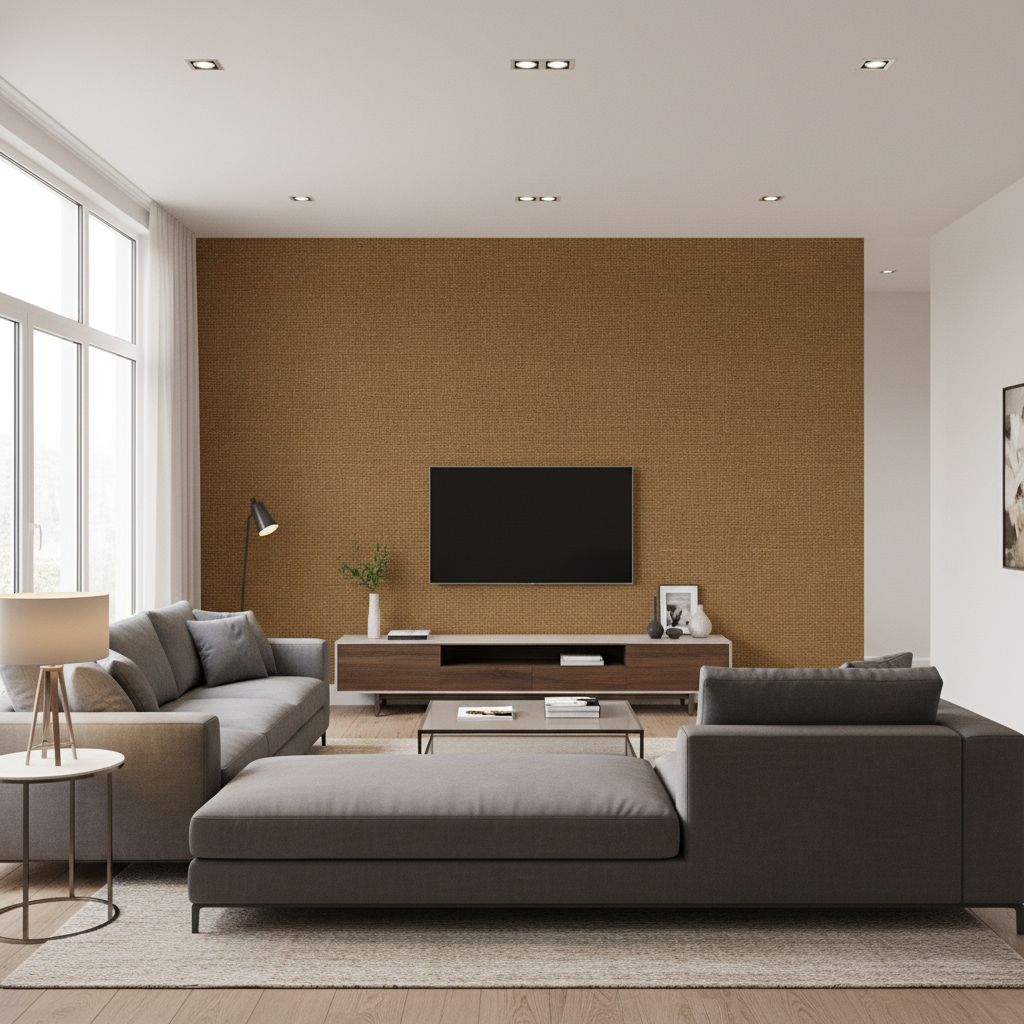 Lille Linen Bronze — Living Room Room Setting