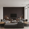 Lille Linen Coffee Bean — Living Room Room Setting