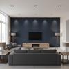 Lille Linen Gunmetal — Living Room Room Setting