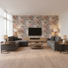 Chinese Lantern Ii Petal/Stone — Living Room Room Setting