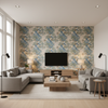Chinese Lantern Ii Sky/Jade — Living Room Room Setting