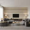 Entoto Stripe Ivory/Flax — Living Room Room Setting