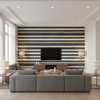Entoto Stripe Blue/Indigo — Living Room Room Setting