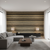 Entoto Stripe Ebony/Cocoa — Living Room Room Setting